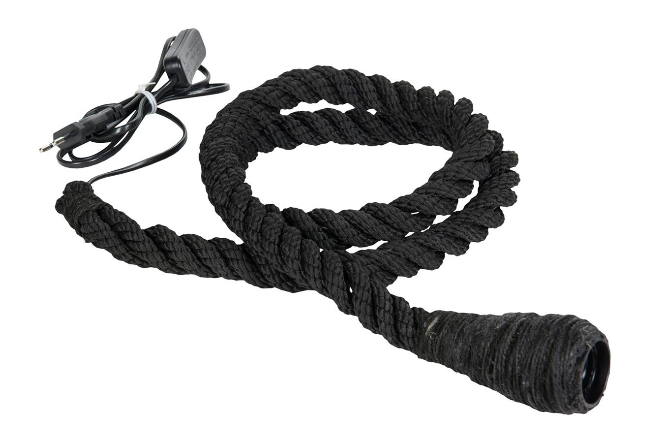 Lampa rep svart 150 cm